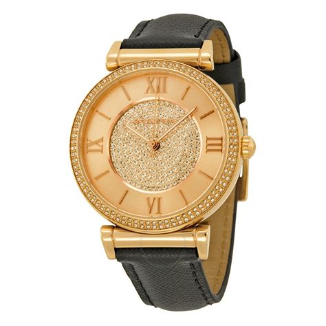 black leather michael kors watch|Michael Kors leather watch bands.